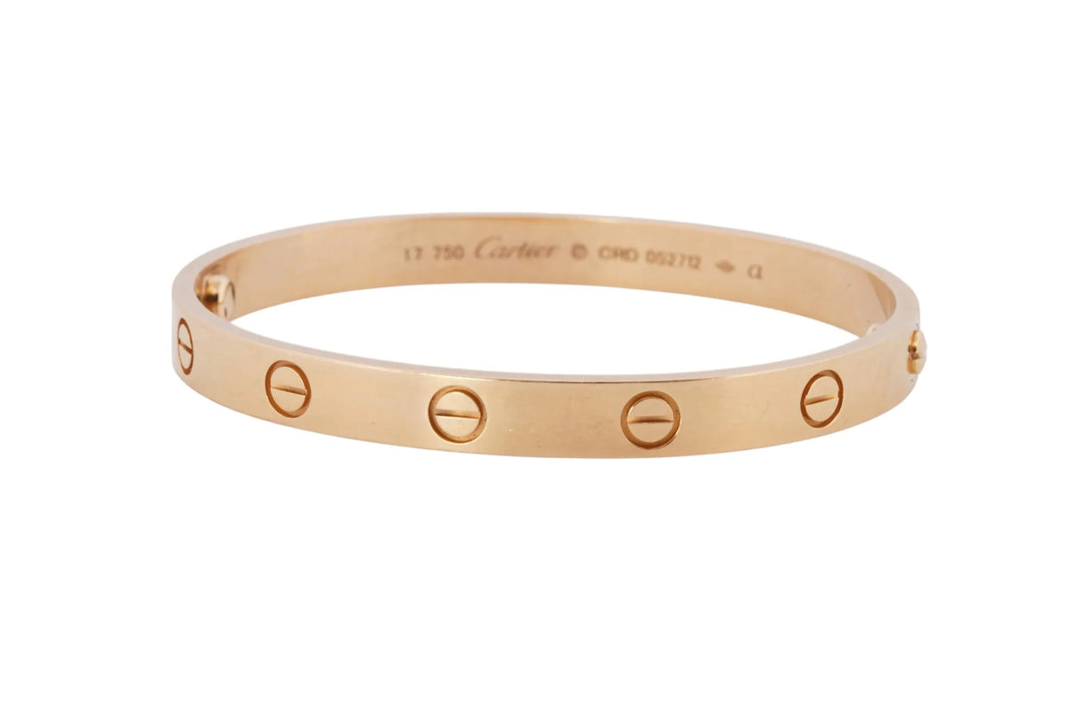 Cartier LOVE Bracelet in 18K Yellow Gold — Size 17