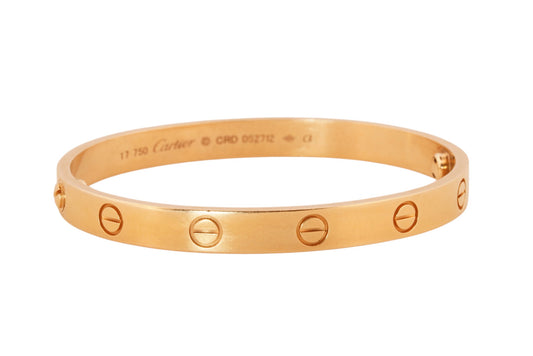 Cartier LOVE Bracelet in 18K Yellow Gold — Size 17