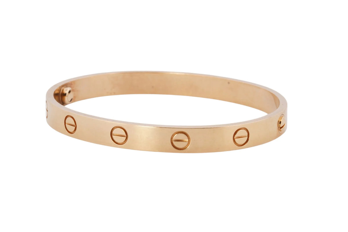 Cartier LOVE Bracelet in 18K Yellow Gold — Size 17 — interactive 360° view
